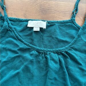 LOFT Triple Tiered mini dress in teal